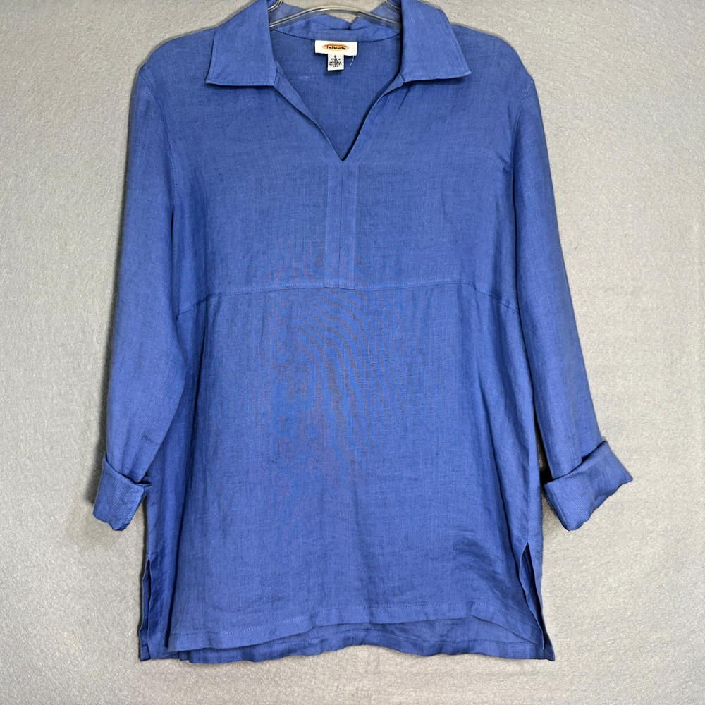 Vintage‎ Talbots Women's Linen Boho Tunic Size 6 Oversized Lagenlook Minimalist